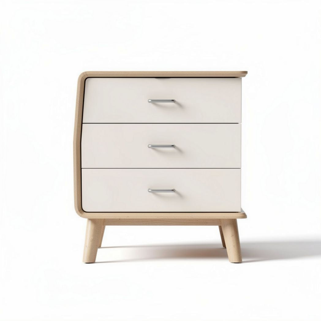 Comò moderno in legno e melaminico bianco dimensioni 50 x 40 x 60cm
