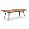 Tavolo rettangolare in legno con gambe metalliche 180 x 90 x 75cm