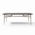 Tavolo allungabile in legno marrone con struttura in metallo 200 x 100 x 75cm