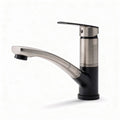 Rubinetto da cucina in acciaio inox e plastica nera 20 x 10 x 25cm